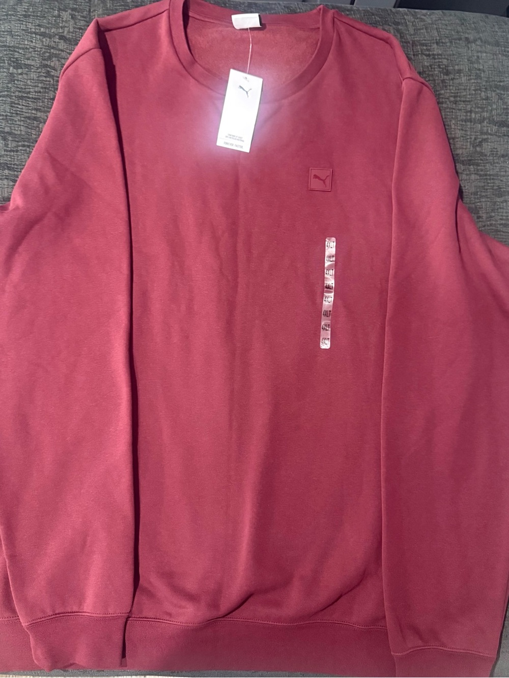 Puma Men’s Crewneck Sweater in Burgundy